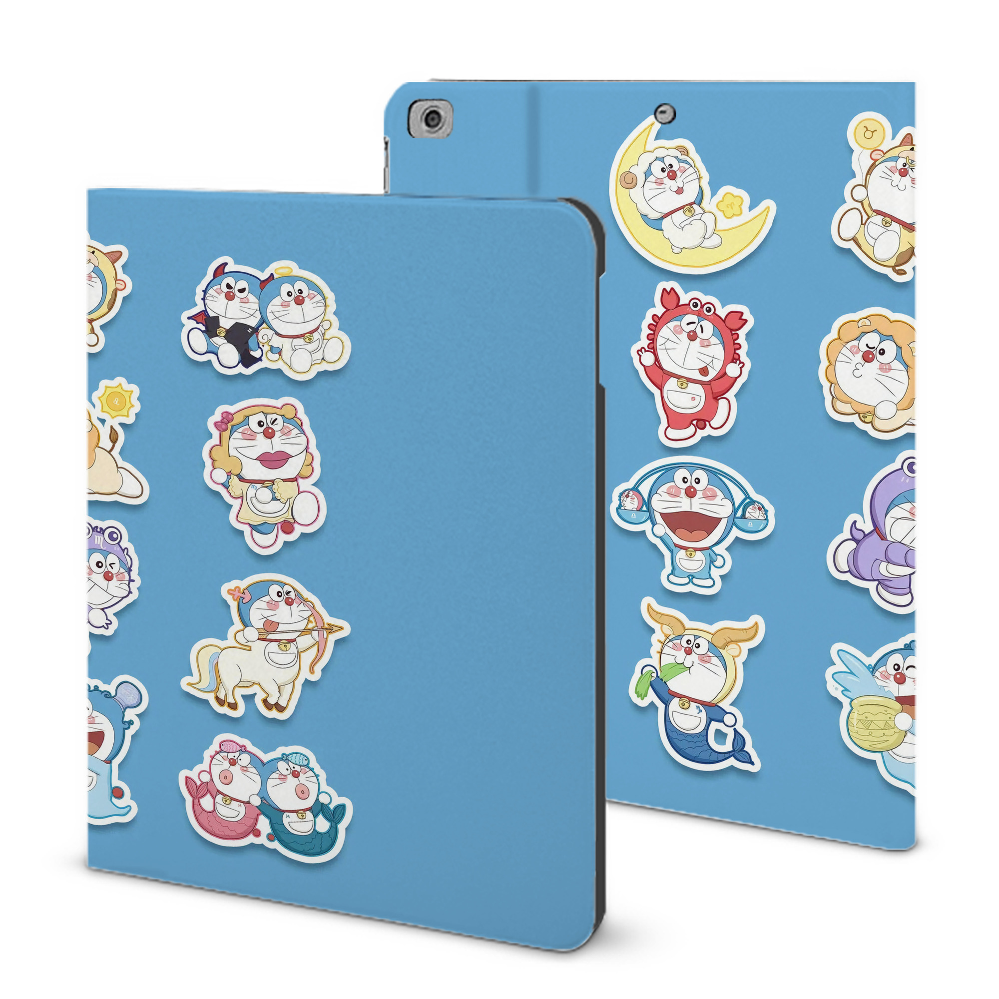 （画像用） ドラえもん Doraemon IPad ケース ブック型 PUレザー TPU 耐衝撃 軽量 薄型 ペン収納なし 全面保護 IPad 各モデル対応